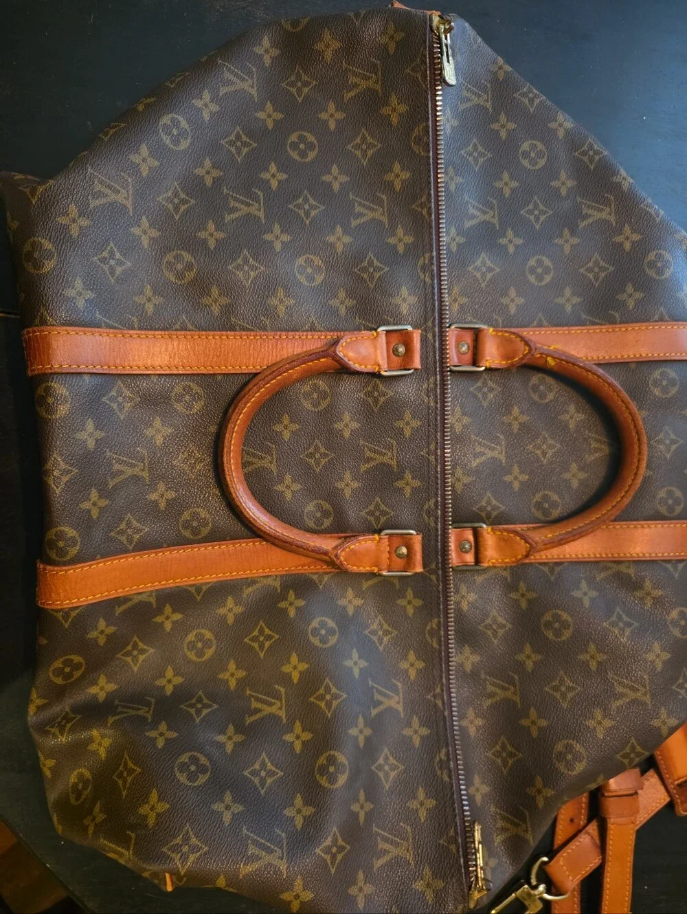 Louis Vuitton Keepall Bandoulière 55 Monogram Canvas Vintage Travel Duffel Bag